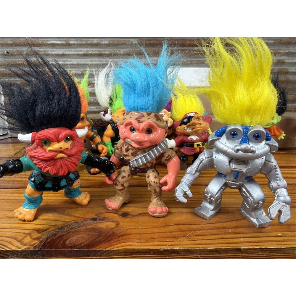 VTG 90s Hasbro Battle Trolls Lot of 13 Figures Very Rare/Read